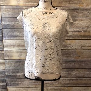 Forever 21 white lace tee